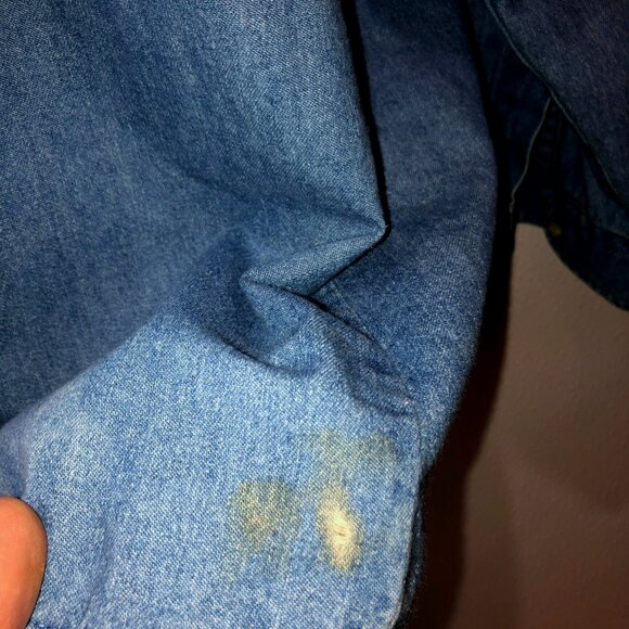 Mississippi River Blues Denim Shirt Womens Medium Embroidered Flowers Vintage M - Picture 4 of 8